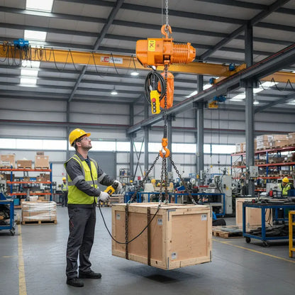 Polipasto Electrico De Cadena Con Gancho 1t/6m 220/440v 3f Naranja 1 PW INDUSTRIAL