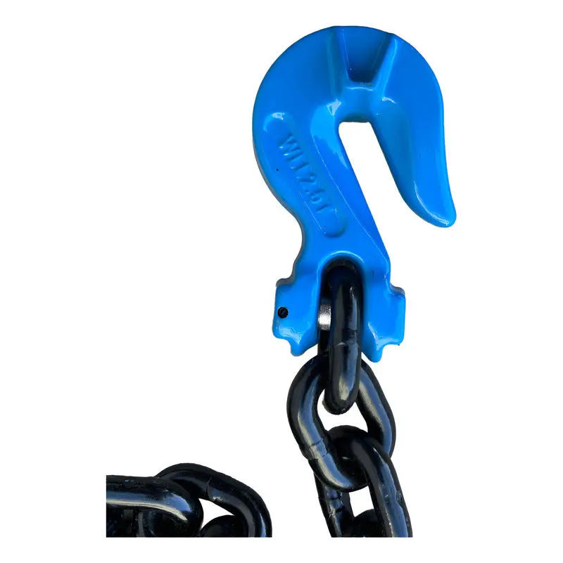 Cadena Negra Con Ganchos Azules 5/16 X 20 Pies Grado 100 Negro PW INDUSTRIAL