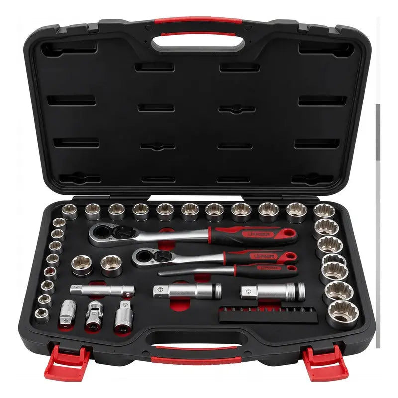Juego De Dados Go-through 1/4 , 3/8  Y 1/2 , 49 Piezas Negro RLC INDUSTRIAL SUPPLY