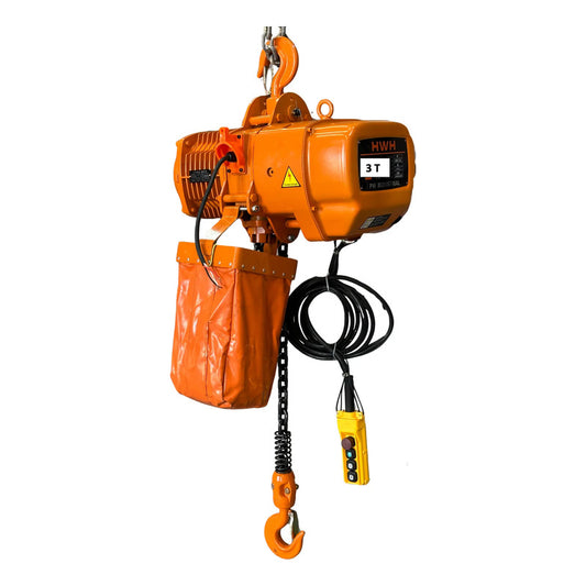 Polipasto Electrico De Cadena Con Gancho 3t/10m 220/440v 3f Naranja 1