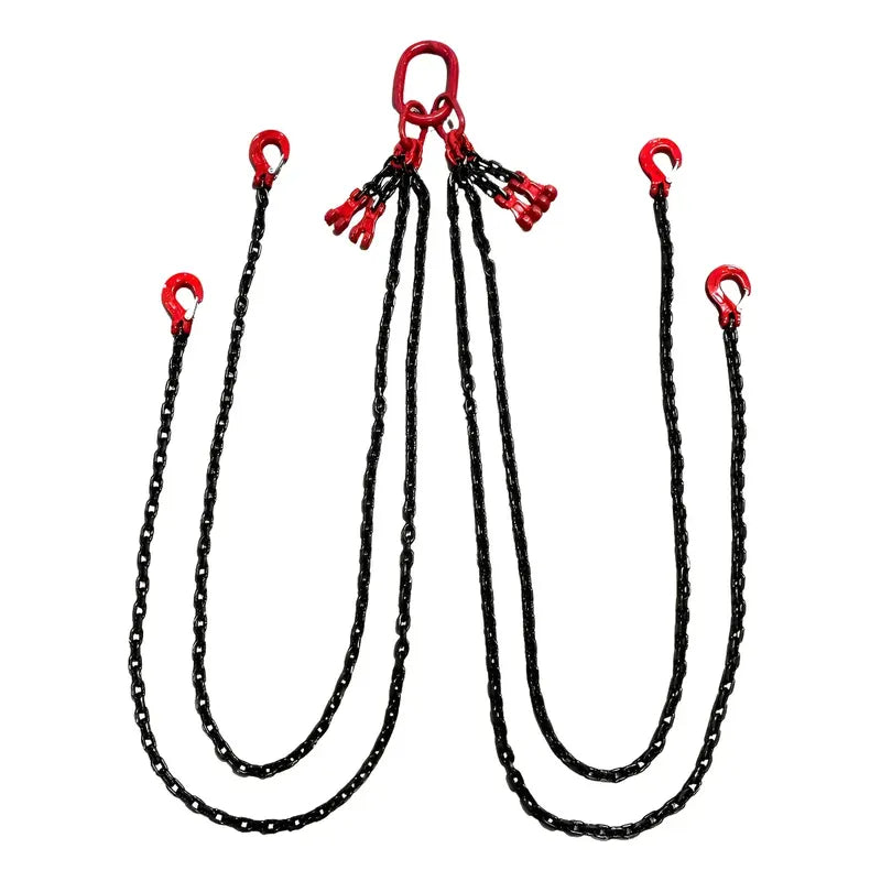 Eslinga De Caden 4 Ramales Para Grua 1/4 X 8 Pies Grado 80 Negro