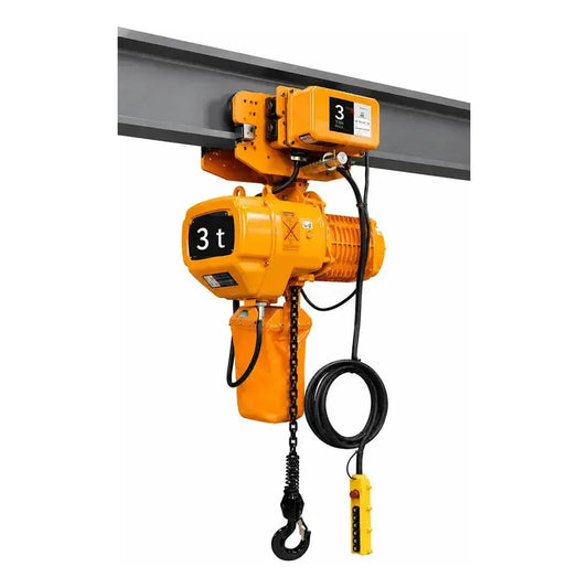 Polipasto Electrico De Cadena Con Trole 3t/6m 220/440v 3f Naranja 1 PW INDUSTRIAL