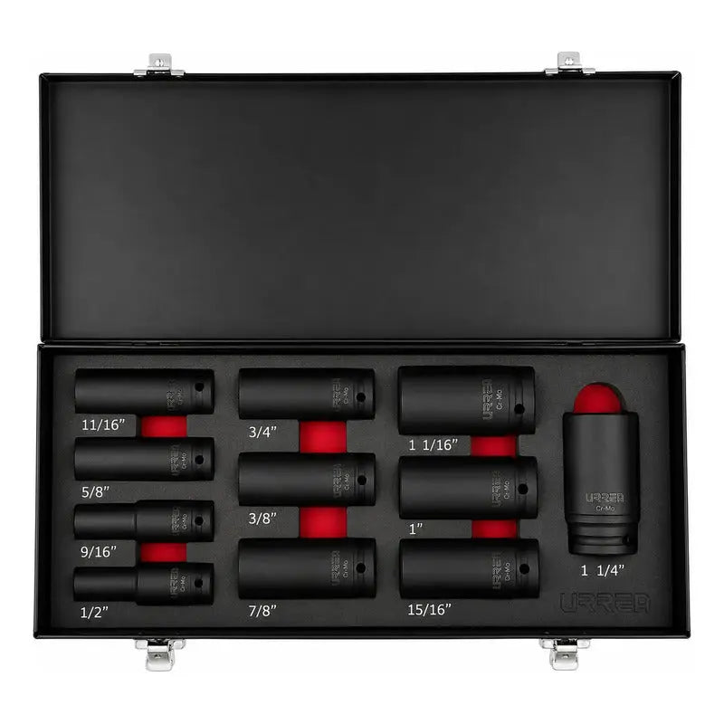 Juego Dados Impacto Largos 1/2 , 6 Puntas, Sae, 11 Piezas Negro RLC INDUSTRIAL SUPPLY