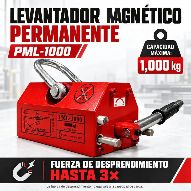 Imán Elevador Industrial Magnético Neodimio 1000 Kg RLC