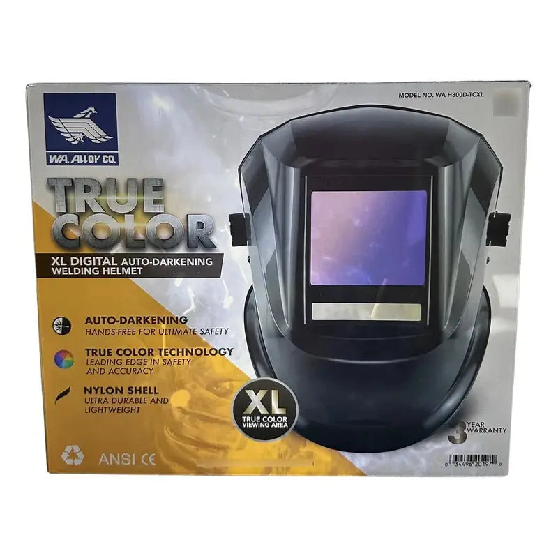Máscara Electrónica Washington Alloy Wa H800d-tcxl Negro Con Sombra Ajustable Y Digital Liso Pro Weld Industrial