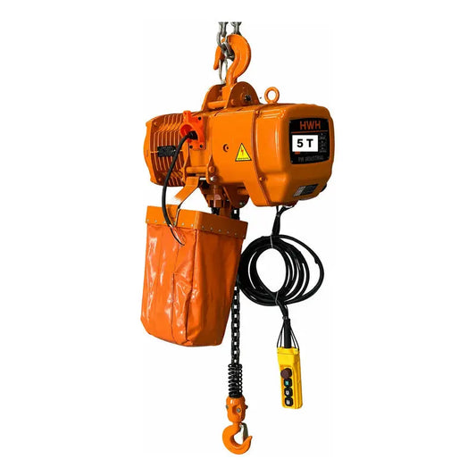 Polipasto Electrico De Cadena Con Gancho 5t/6m 220/440v 3f Naranja 1 PW INDUSTRIAL