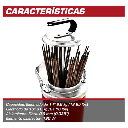Horno Para Electrodo Red Force Rf57333 10kg, 110v Rojo
