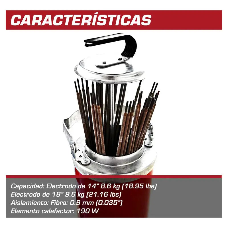 Horno Para Electrodo Red Force Rf57333 10kg, 110v Rojo LINCOLN ELECTRIC