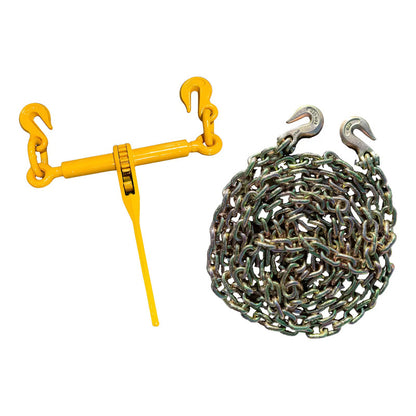 Kit De Cadena 3/8 X 20 Grado 80 Con Tensor Matraca 3/8 Amarillo