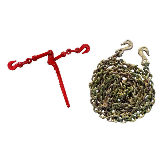 Kit De Cadena 1/4 X 16 Grado 80 Con Tensor De Cadena1/4-5/16 Rojo PW INDUSTRIAL