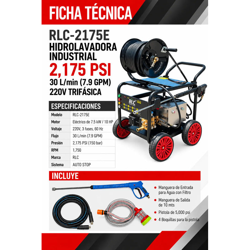 Hidrolavadora Para Alcantarillado Y Desazolve 2,175 Psi 30 L Gris 60