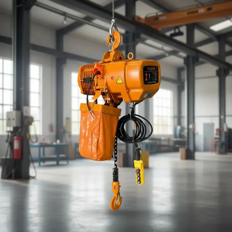 Polipasto Electrico De Cadena Con Gancho 2t/10m 220/440v 3f Naranja 1 PW INDUSTRIAL