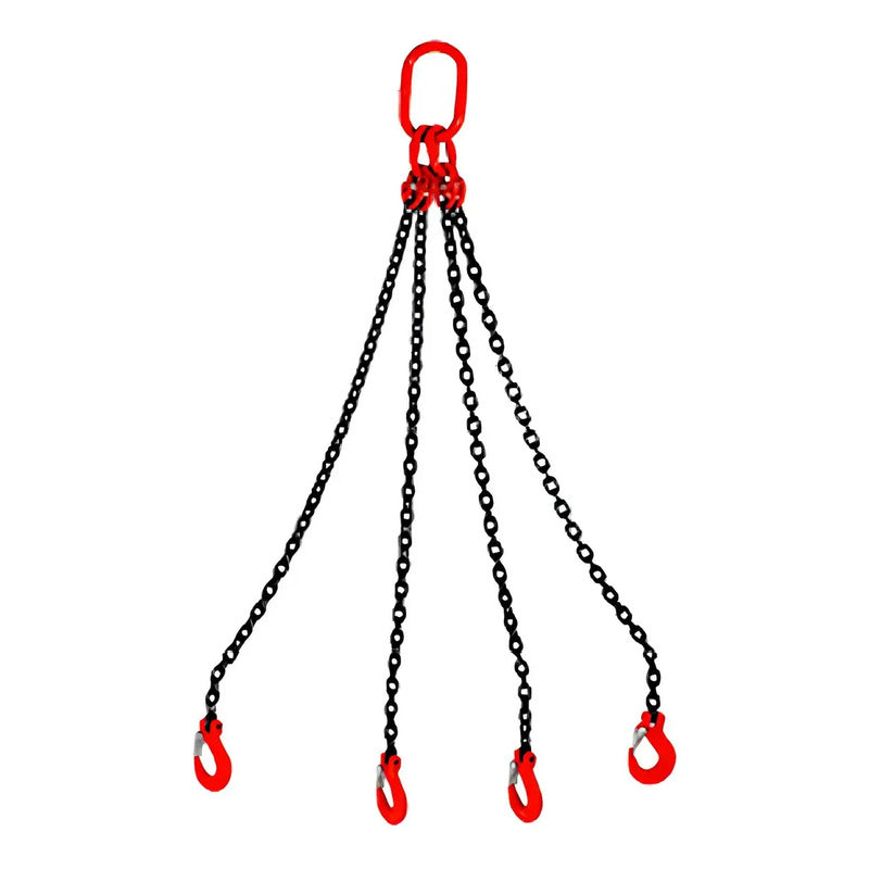 Eslinga De Caden 4 Ramales Para Grua 1/2 X 8 Pies Grado 80 Negro