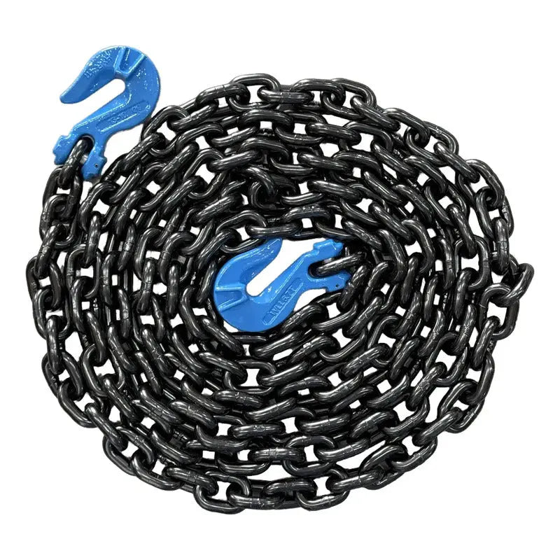 Cadena Negra Con Ganchos 1/2 X 20 Pies Grado 100 Cap. 6.7t Negro RLC