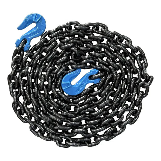 Cadena Negra Con Ganchos 1/2 X 20 Pies Grado 100 Cap. 6.7t Negro RLC