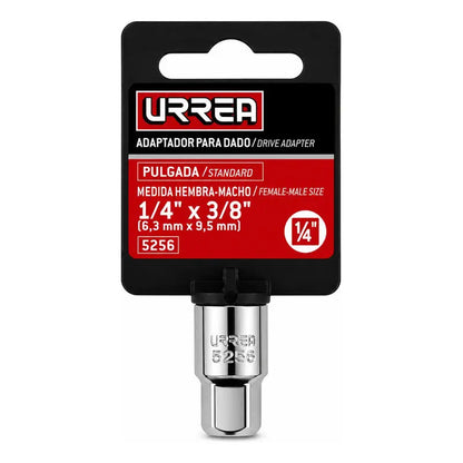 Adaptador Para Dado Cuadro De1/4  Hembra A 3/8  Macho Plateado RLC INDUSTRIAL SUPPLY