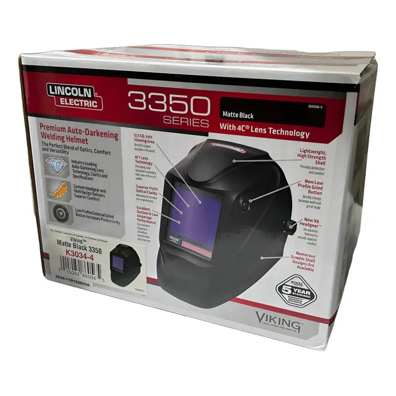 Careta Electrónica Para Soldar Viking Tm Blackl® Serie 3350 Negro LINCOLN ELECTRIC