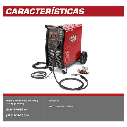 Maquina Para Soldar Power Mig 256 De Lincoln Electric Rojo RLC INDUSTRIAL SUPPLY