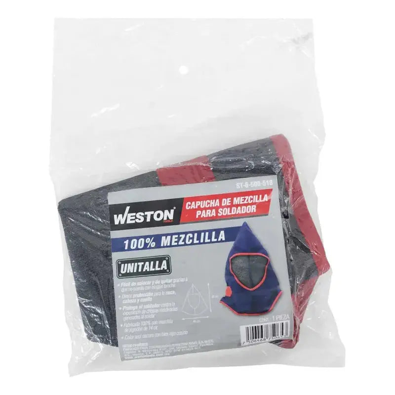 Capucha Para Soldador De Mezclilla Unitalla Weston Azul Marino Unitalla WESTON