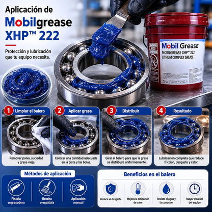 Grasa Azul Litio Mobil Xhp222 19kg Altas Temperaturas Balero