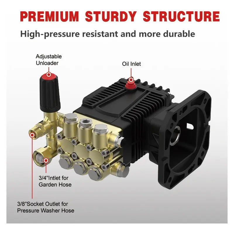 Bomba De Presion Para Hidrolavadora Electrica 3,900 Psi Negro RLC