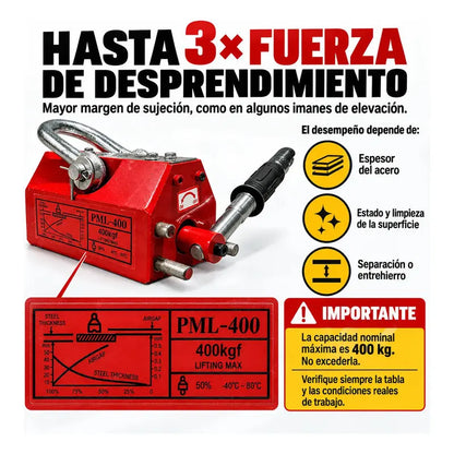 Imán Elevador Industrial Magnético Neodimio 400 Kg RLC