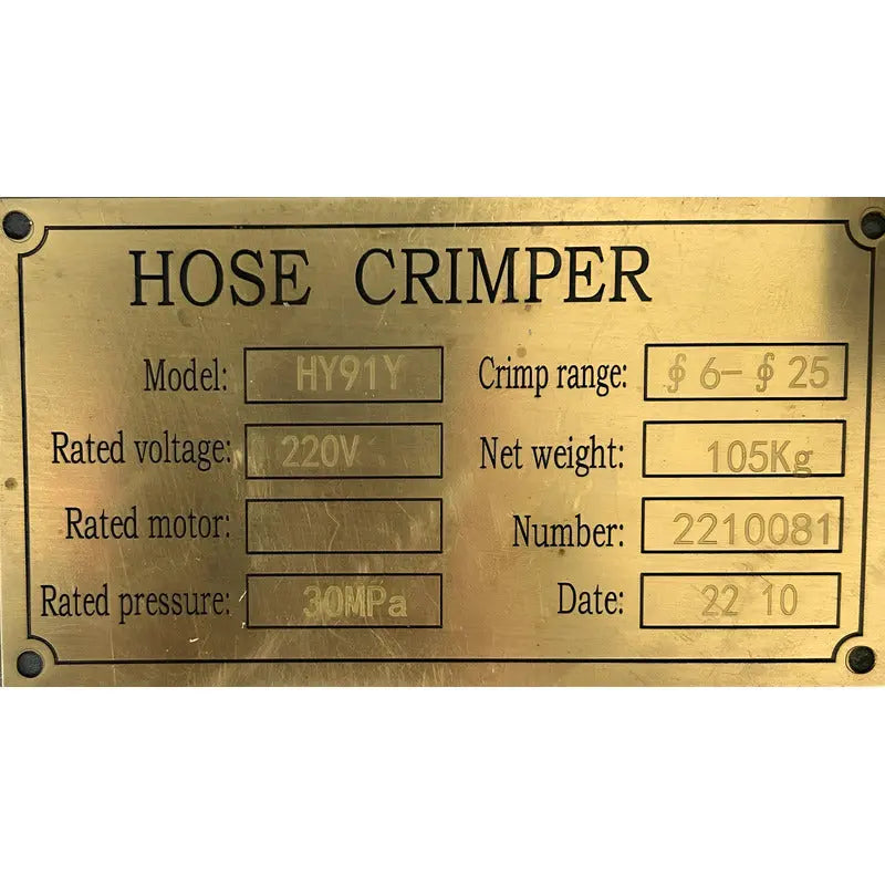 Crimpadora Para Mangueras Hidraulicas De 1/4 - 1  4sh 220v Amarillo RLC