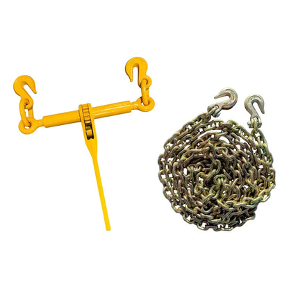 Kit De Cadena 5/16 X 20 Grado 80 Con Tensor Matraca 5/16 Amarillo