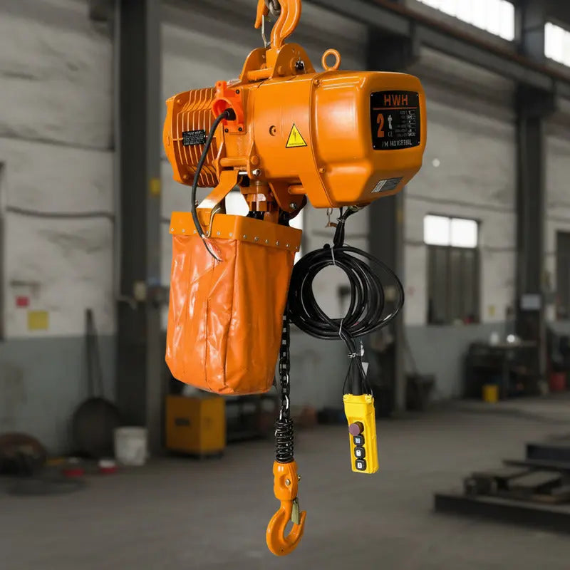 Polipasto Electrico De Cadena Con Gancho 2t/6m 220/440v 3f Naranja 1 PW INDUSTRIAL