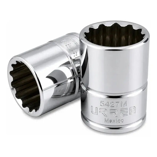 Dado Cuadro De 1/2 , 12 Puntas, Métrico, 27 Mm Plateado RLC INDUSTRIAL SUPPLY