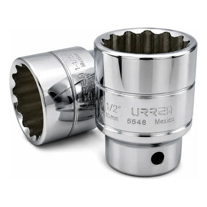 Dado Cuadro De 3/4 , 12 Puntas, En Pulgadas, 1-1/2  Plateado URREA