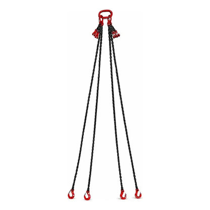 Cadena 1/4 X 8 Pies Cuatro Ramales Con Funcion De Recorte Negro Pro Weld Industrial