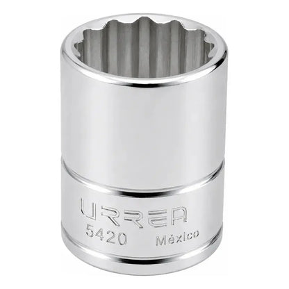 Dado Cuadro De 1/2 , 12 Puntas, En Pulgadas, 5/8  Plateado URREA