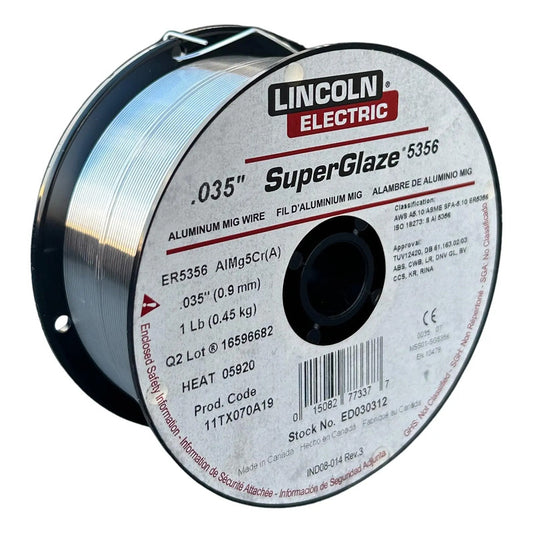 Micro Alambre Aluminio 5356 Lincoln .035  1 Lb/0.454 Kg.