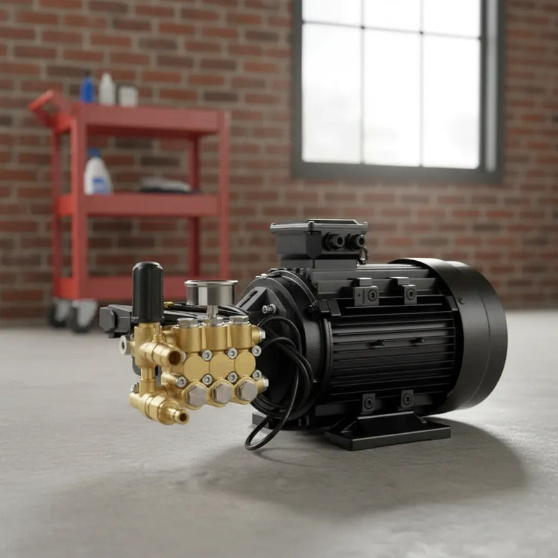 Motor Electrico Con Bomba Para Hidrolavadora 3,480 Psi 220v Gris 60