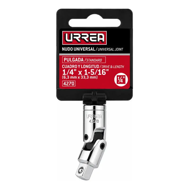 Nudo Universal Para Dado Cuadro De 1/4 , 1-5/16  Plateado URREA