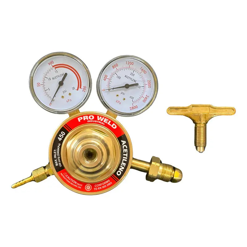 Regulador Industrial Para Acetileno Uso Rudo Pro Weld Industrial