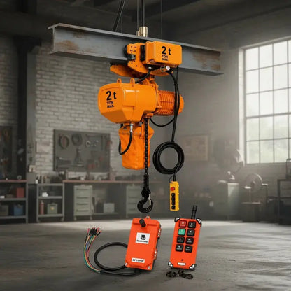Polipasto Elec. De Cadena Con Trole Wireless 2t/10m 220/440v Naranja 1 PW INDUSTRIAL