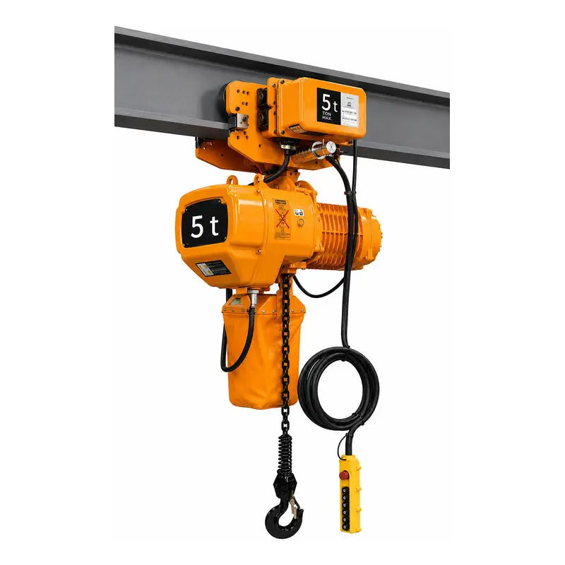 Polipasto Electrico De Cadena Con Trole 5t/6m 220/440v 3f Naranja 1 RLC INDUSTRIAL SUPPLY