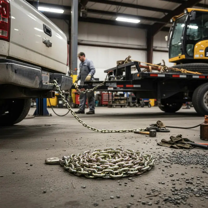 Cadena Con Ganchos 1/2  X 20 Pies Grado 80 Amarillo PW INDUSTRIAL