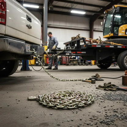 Cadena Con Ganchos 1/2  X 20 Pies Grado 80 Amarillo PW INDUSTRIAL