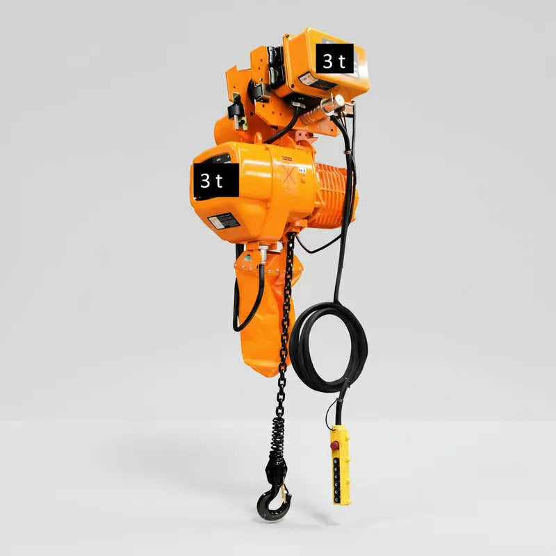 Polipasto Electrico De Cadena Con Trole 3t/6m 220/440v 3f Naranja 1 PW INDUSTRIAL