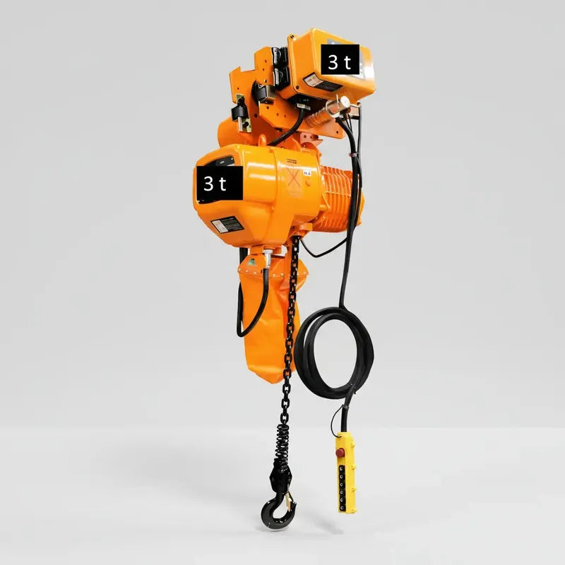 Polipasto Electrico De Cadena Con Trole 3t/6m 220/440v 3f Naranja 1
