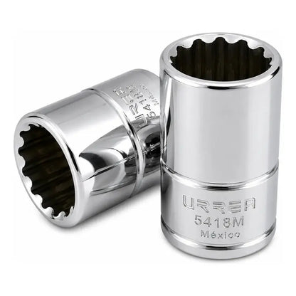 Dado Cuadro De 1/2 , 12 Puntas, Métrico, 18 Mm Plateado RLC INDUSTRIAL SUPPLY