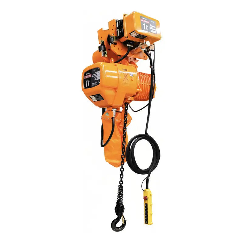 Polipasto Electrico De Cadena Con Trole 1t/6m 220/440v 3f Naranja 1 PW INDUSTRIAL