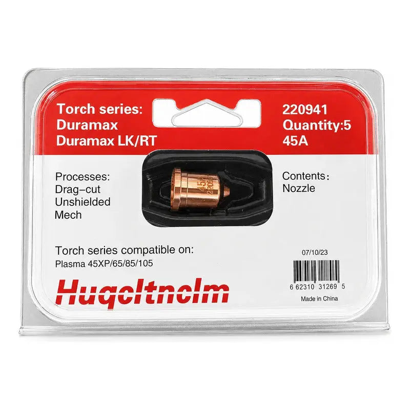 5 Boquillas Para Plasma Hypertherm 220941 De 45 Amps Pro Weld Industrial