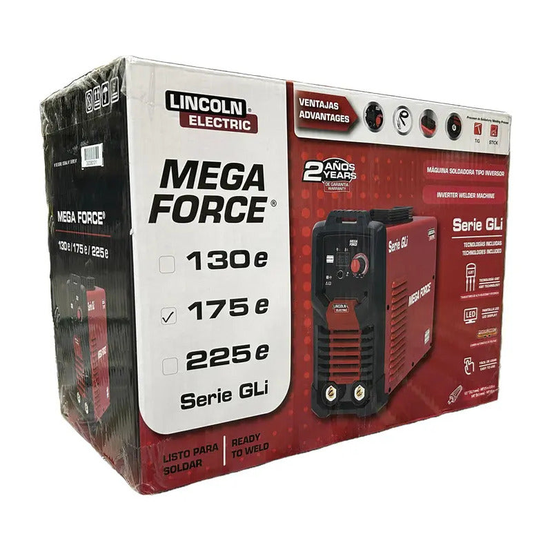 Soldadora Lincoln Electric Mega Force Gli 175 E Rojo LINCOLN ELECTRIC