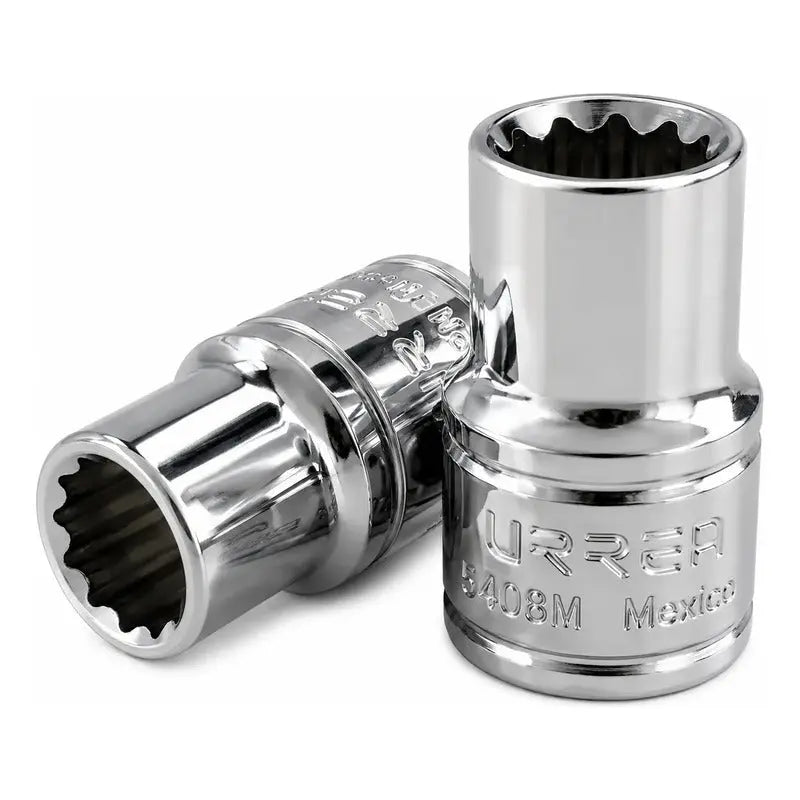 Dado Cuadro De 1/2 , 12 Puntas, Métrico, 8 Mm Plateado URREA