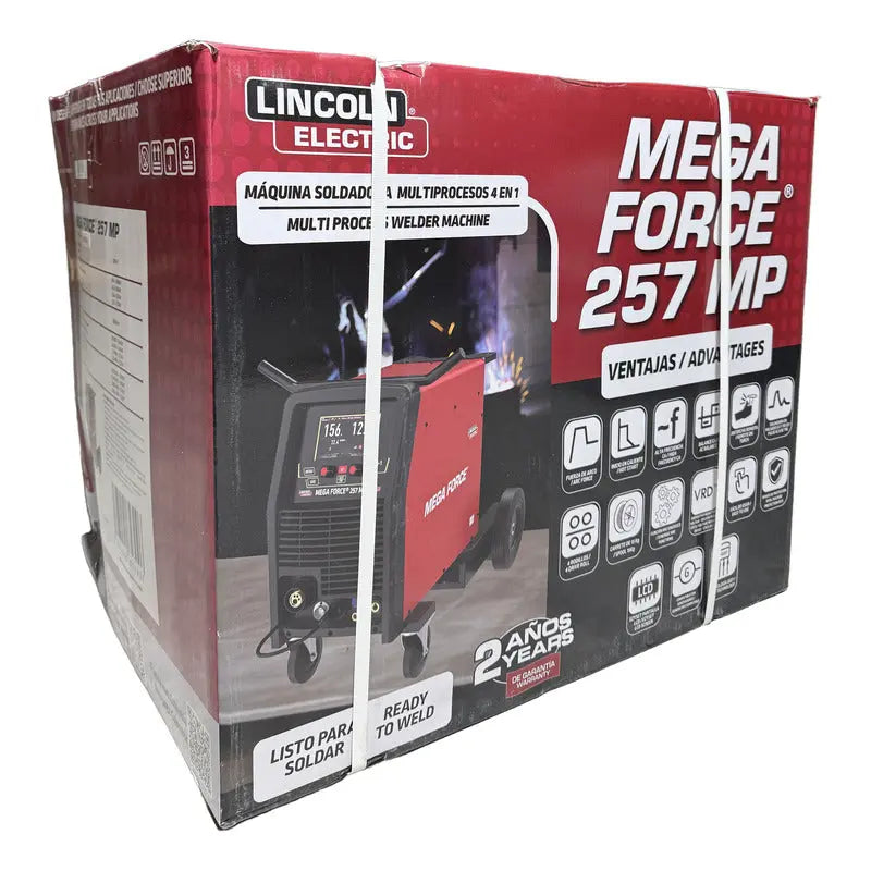 Maquina Para Soldar Multiprocesos Mega Force 257 Mp 220v Rojo LINCOLN ELECTRIC