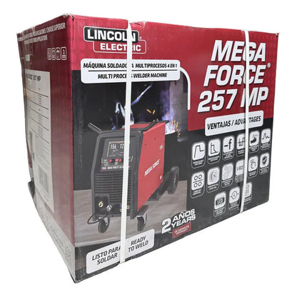 Maquina Para Soldar Multiprocesos Mega Force 257 Mp 220v Rojo LINCOLN ELECTRIC